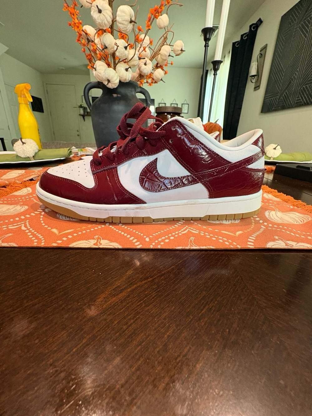 Nike Dunk Low LX "Team Red Croc" Sneakers